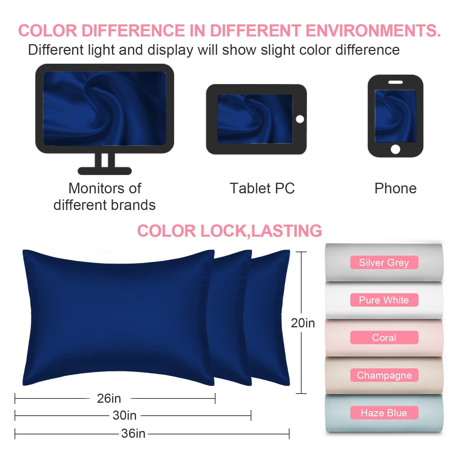 LYSHIN silk pillowcase royal blue gift packaging makes a thoughtful present.