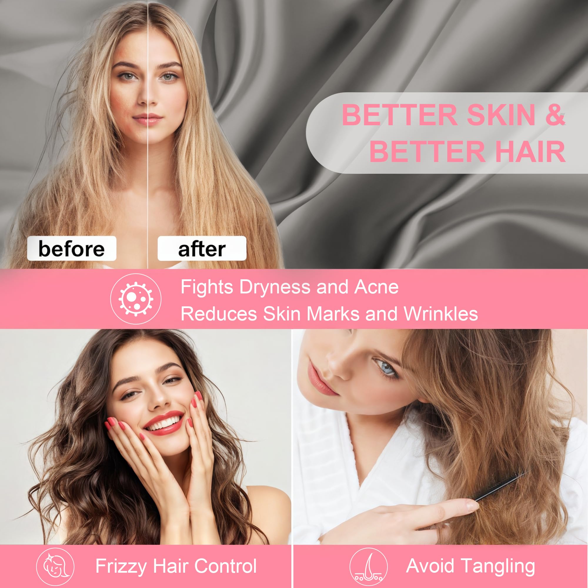 LYSHIN silky surface supports hair care and skin comfort by reducing friction.