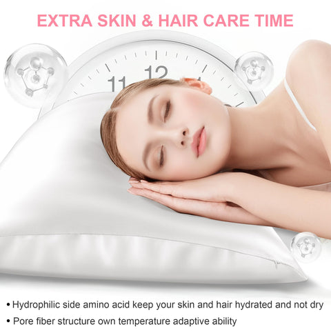 LYSHIN silk pillowcase skin-friendly surface close-up supporting gentle contact