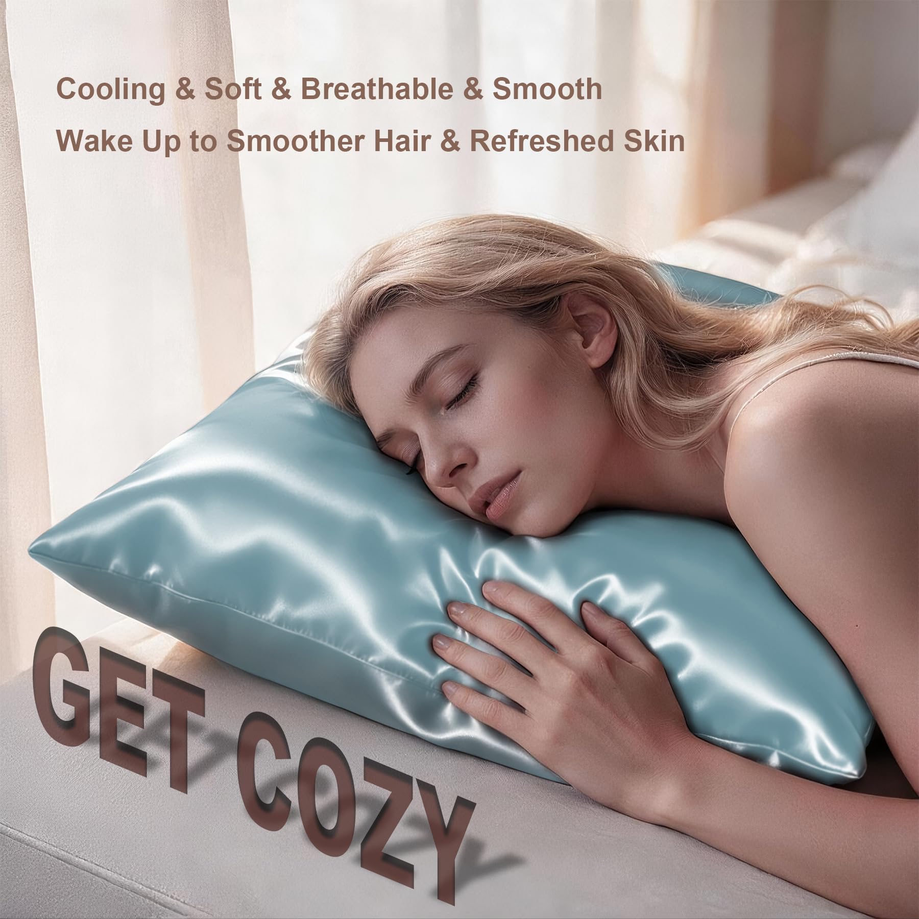 LYSHIN silk pillowcase skin-friendly surface preserves natural oils and reduces friction.