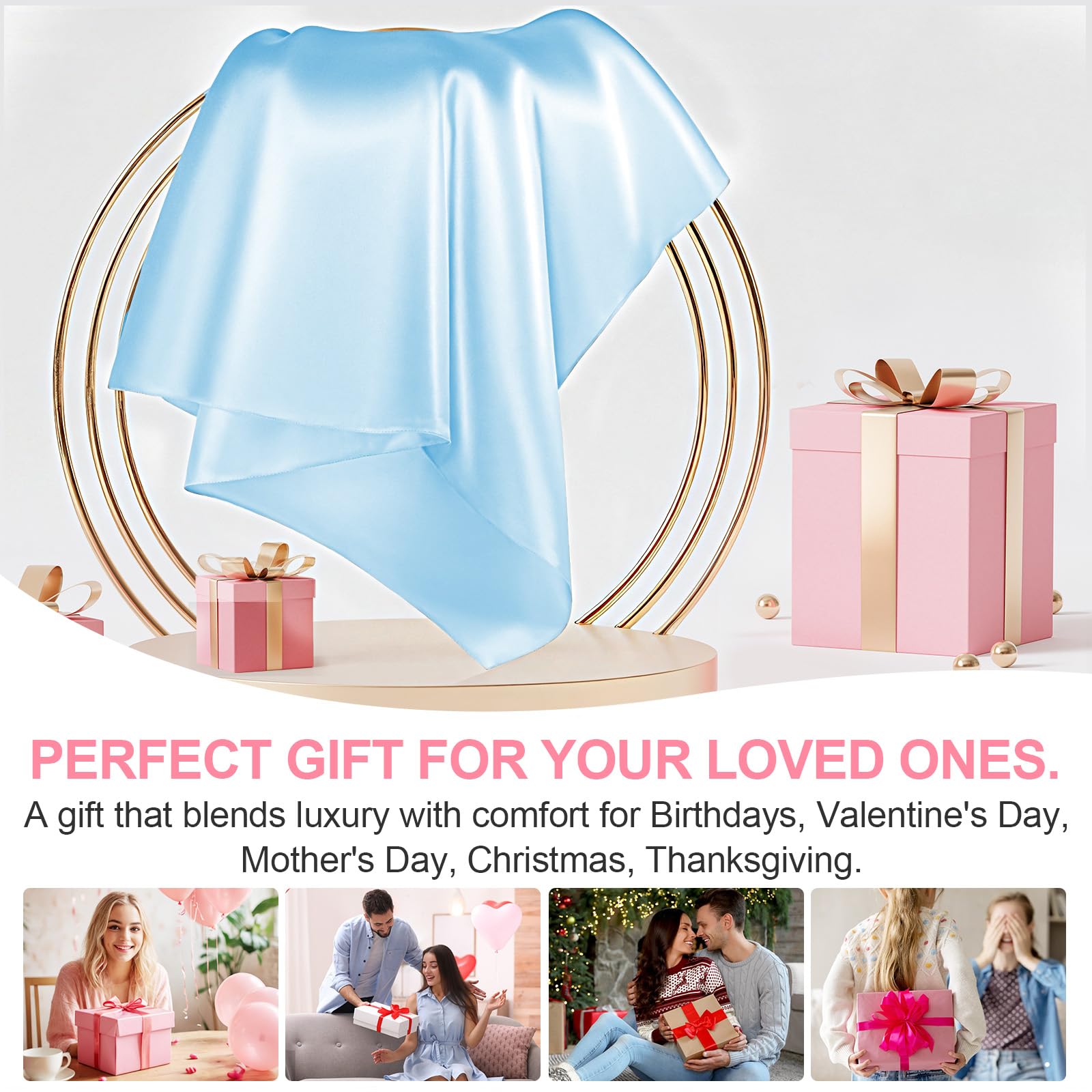 LYSHIN silky-touch pillowcase offers a soft, breathable sleeping experience.