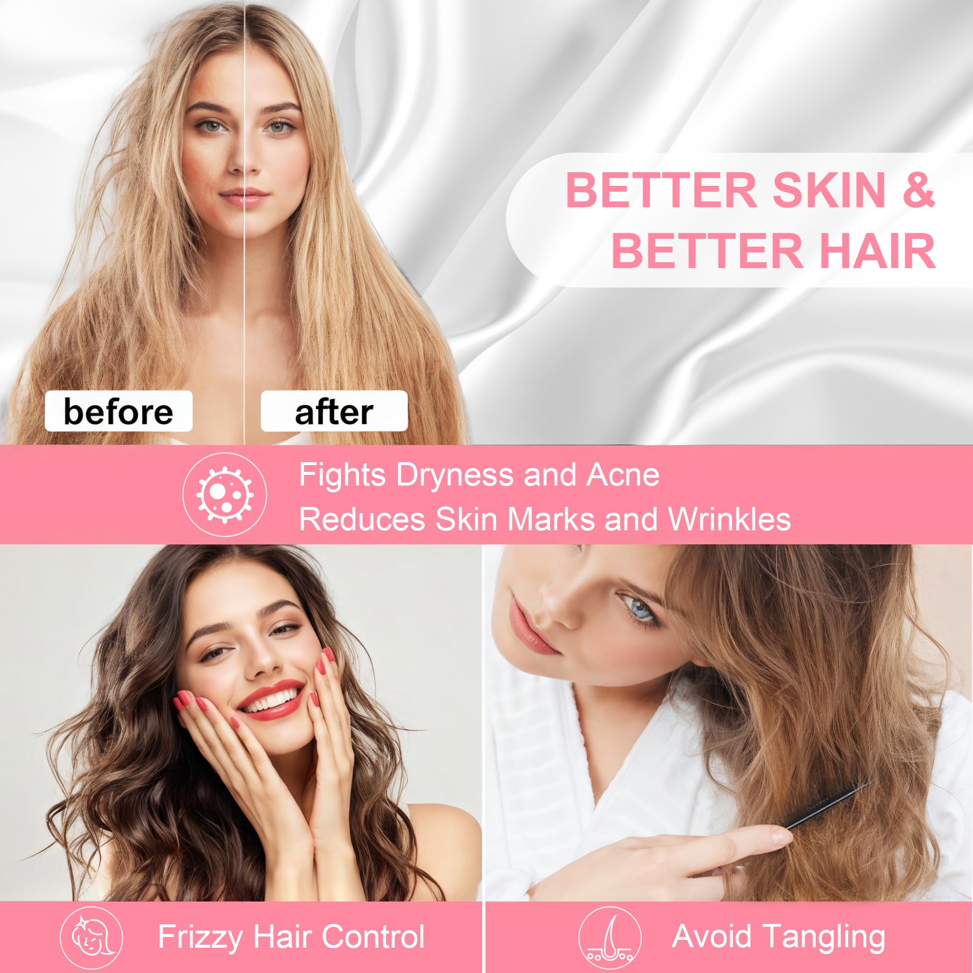 LYSHIN silk pillowcase soft-touch surface ideal for delicate skin