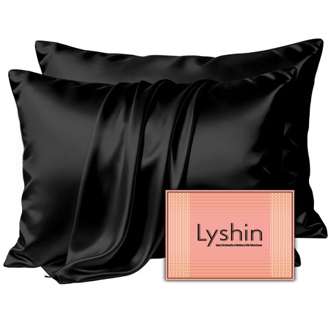 LYSHIN silk pillowcase with hidden zipper for secure night's sleep