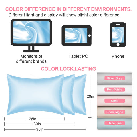 LYSHIN two-pack silk pillowcases provides coordinated sleep and easy swapping.