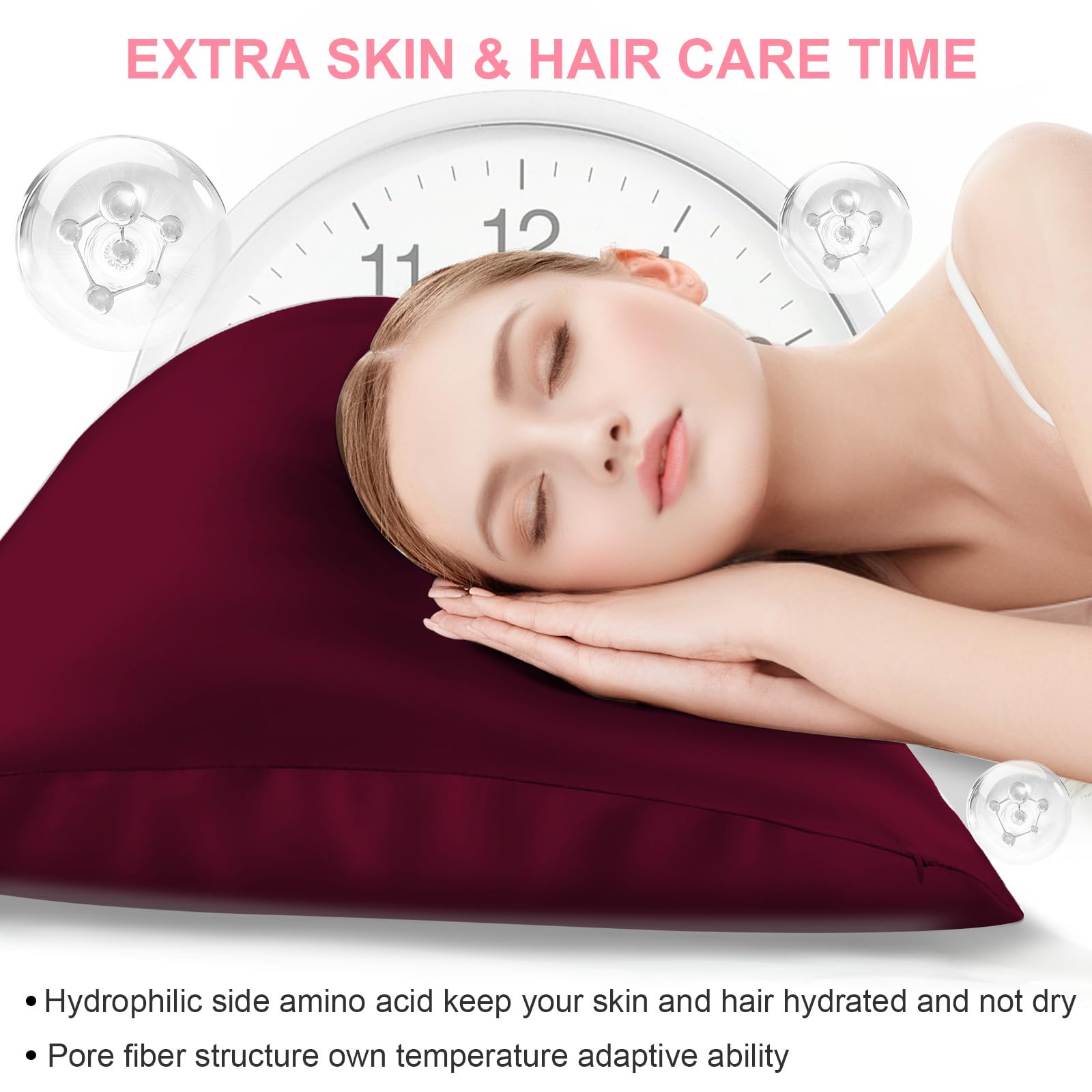 Two-pack LYSHIN silk pillowcases for convenient home and travel use.