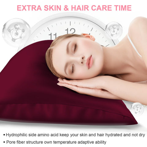 Two-pack LYSHIN silk pillowcases for convenient home and travel use.
