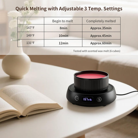 Lyty wax warmer creates a relaxing bedroom ambience with fragrance.