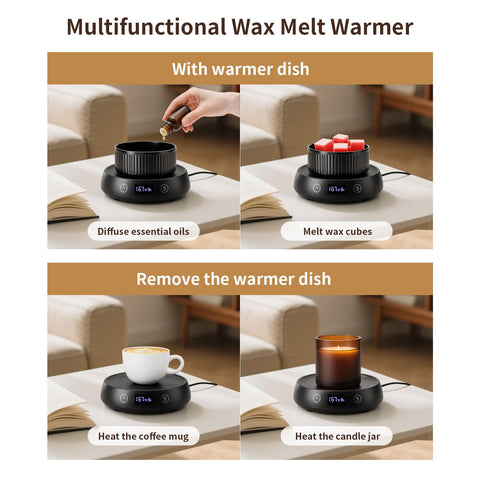 Lyty black 3-in-1 wax warmer fits modern home décor.