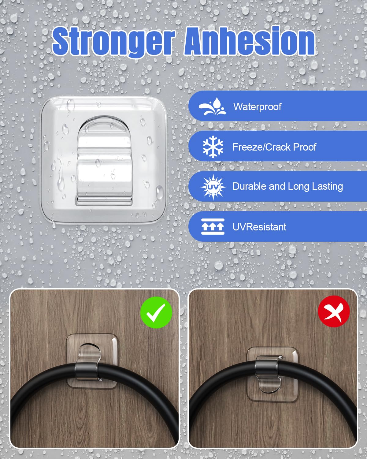 LZC easy-install clip requires no tools for fast string light setup.