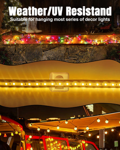 LZC LED string lights hanging clip helps tidy and secure cables.