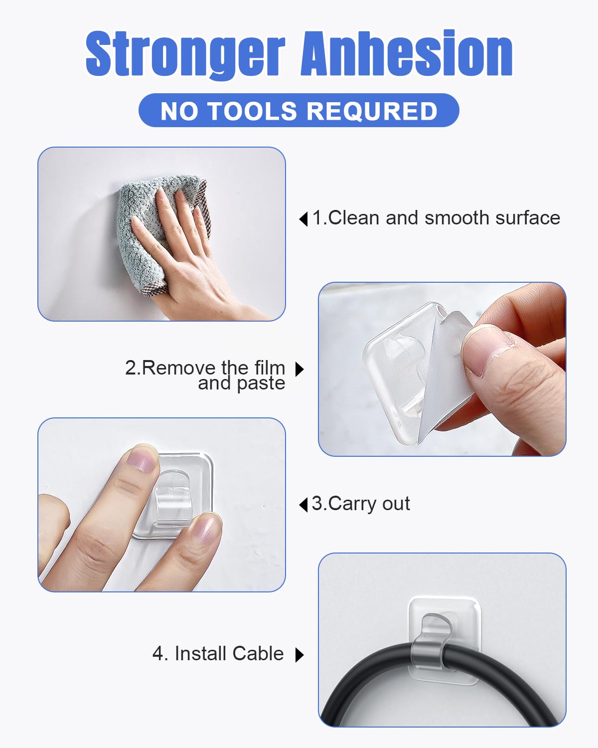 LZC multi-surface clip fits doors, walls, fences, and decks.
