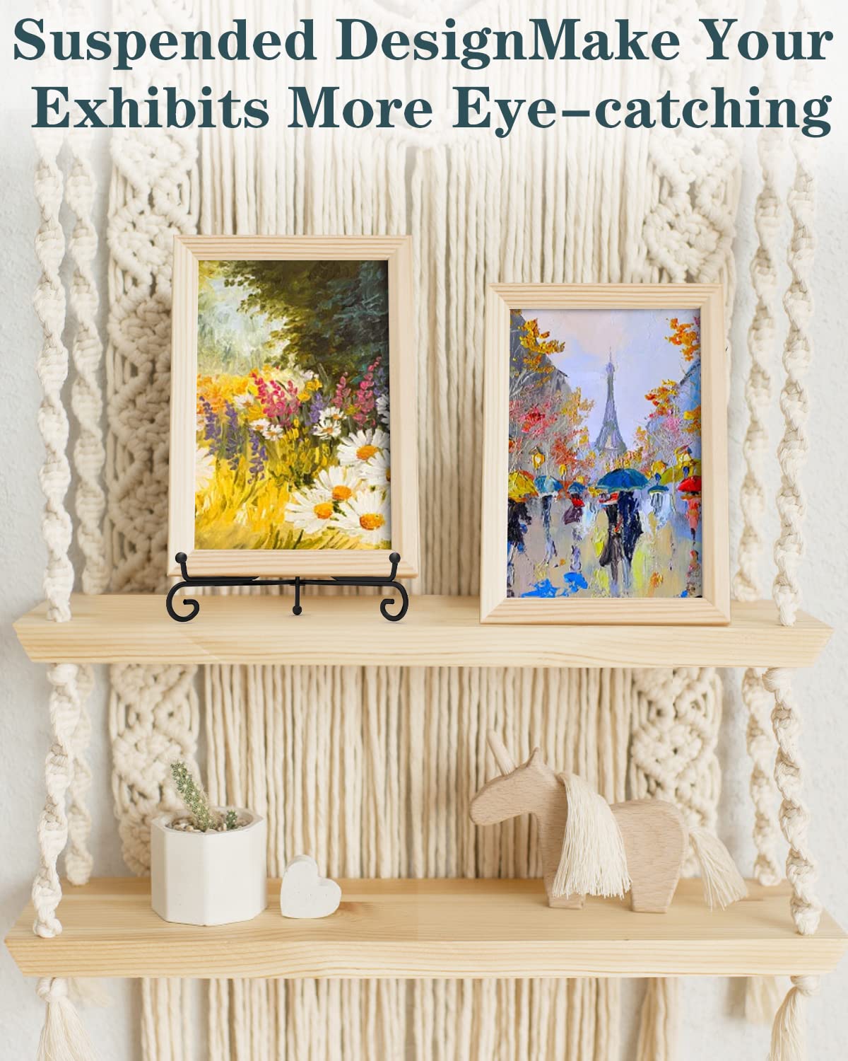Lzerking book and postcard display stand supports treasured items upright.