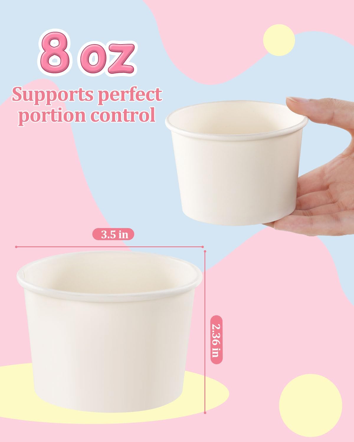Lzerking snack cups 8oz versatile for soups, popcorn, and treats