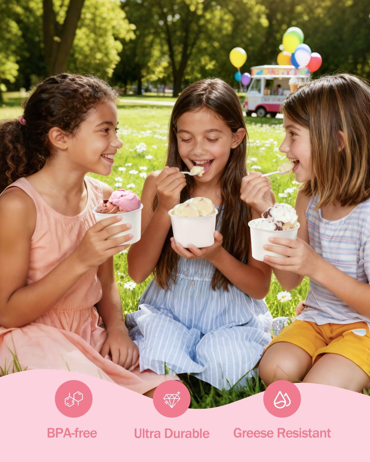Lzerking sundae cups for snacks suit food trucks and buffets