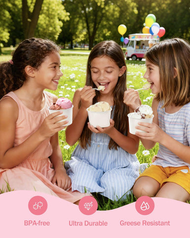 Lzerking sundae cups for snacks suit food trucks and buffets