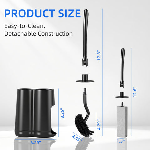 LZLOOK long-handle toilet brush offers extended reach for easier cleaning.