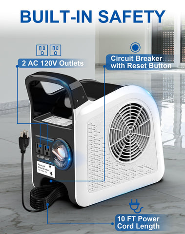 LZLXXLZL Air Mover compact handle for easy relocation