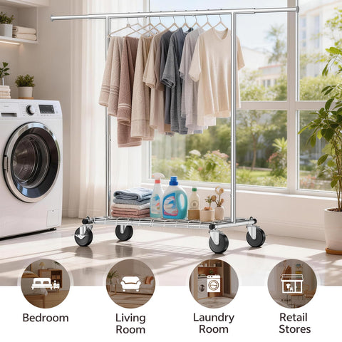 LZNIOZ laundry room arrangement with shelf space for boxes and garments