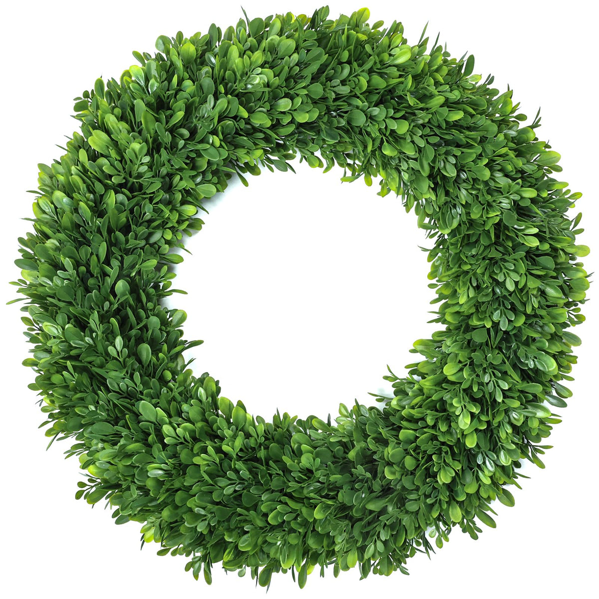 LZNPA boxwood wreath on front door with realistic greenery for curb appeal