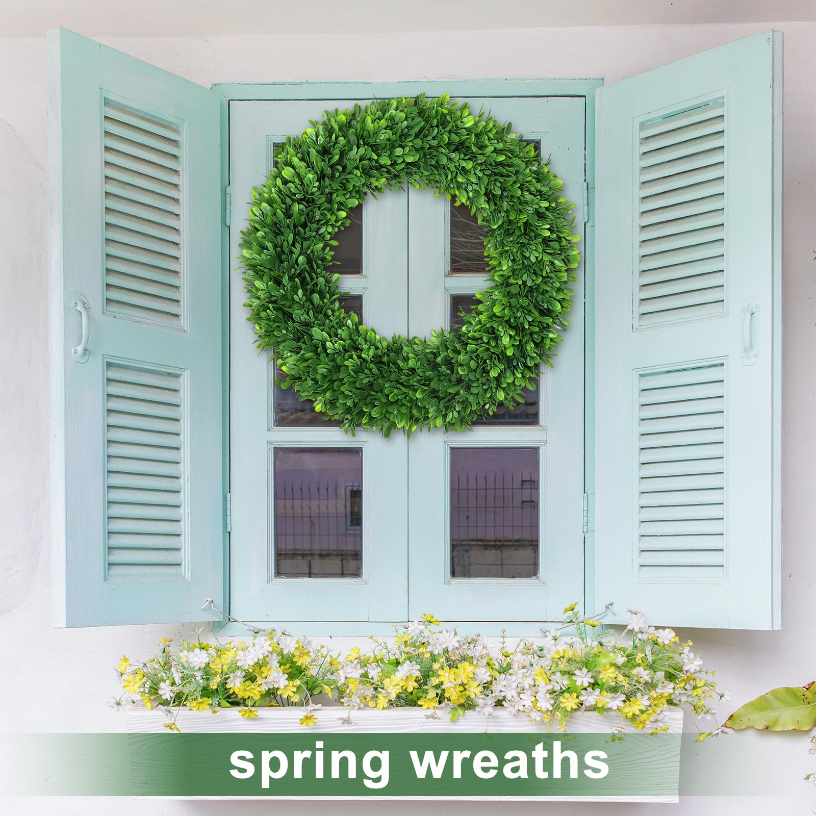 LZNPA boxwood wreath packed in a 21-inch box for smooth shipping