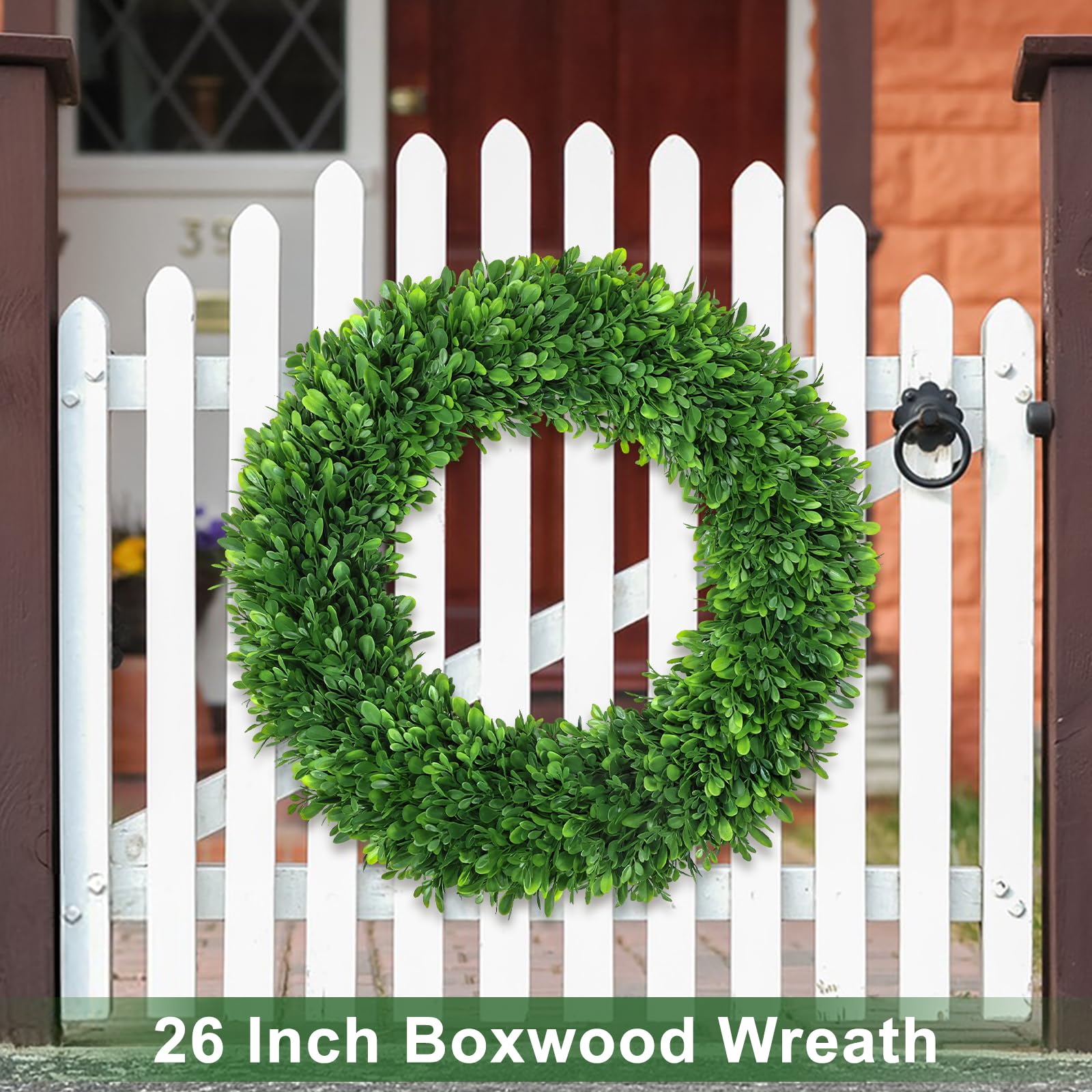 LZNPA farmhouse porch wreath all-season exterior decor