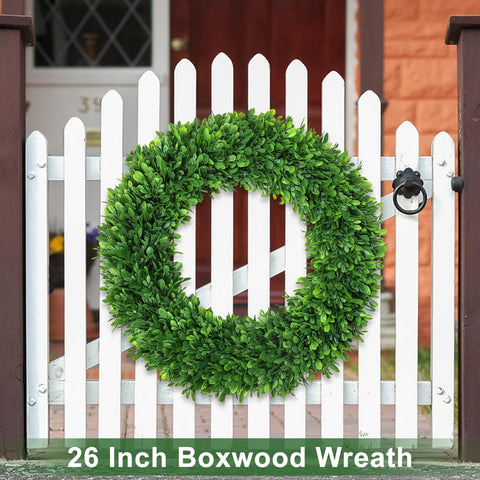 LZNPA farmhouse porch wreath all-season exterior decor