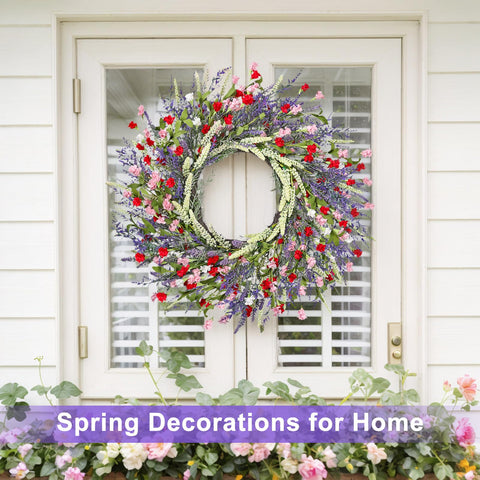 LZNPA lavender wreath for front door decor for wedding and farmhouse styling