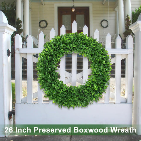 LZNPA front door wreath ready for hanging with easy setup