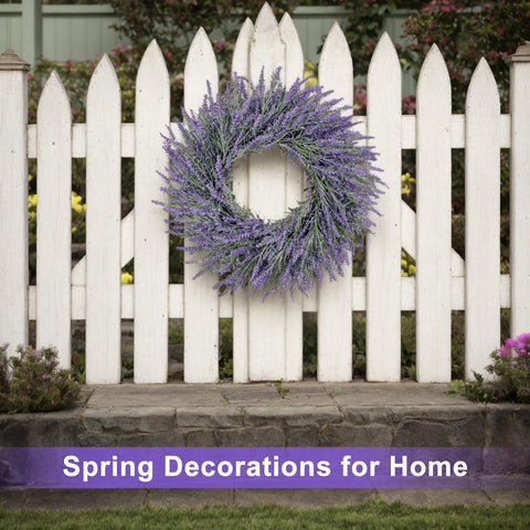 LZNPA indoor-outdoor lavender wreath suits year-round decor.