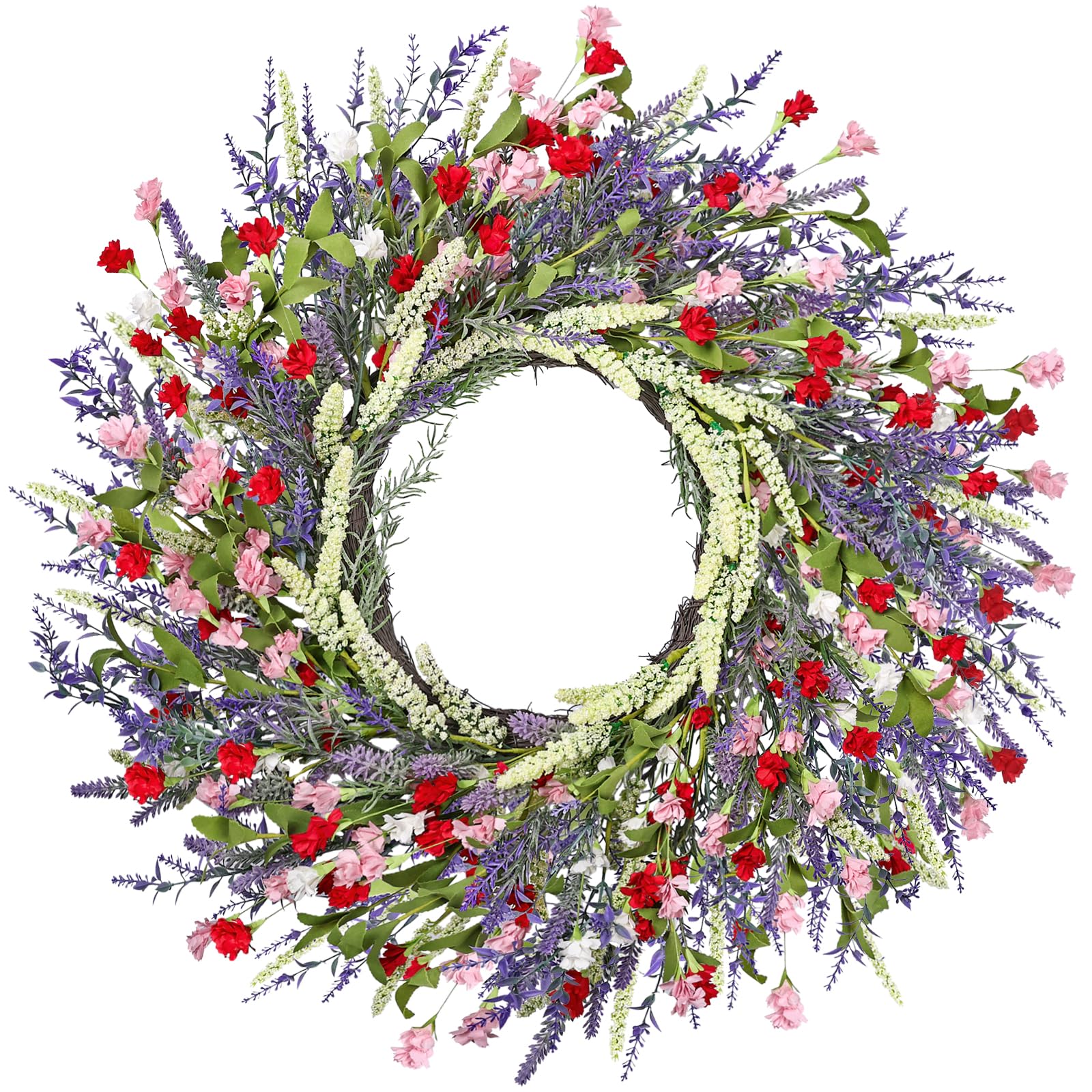 LZNPA lavender wreath front door 26-inch centerpiece for welcoming entry