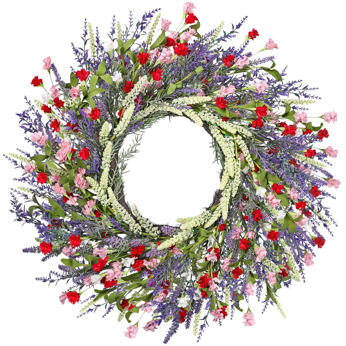 LZNPA lavender wreath front door 26-inch centerpiece for welcoming entry