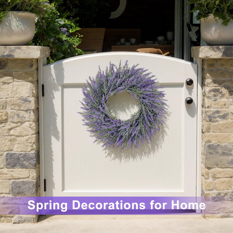 LZNPA lavender wreath ideal for indoor walls, bringing soft seasonal charm.