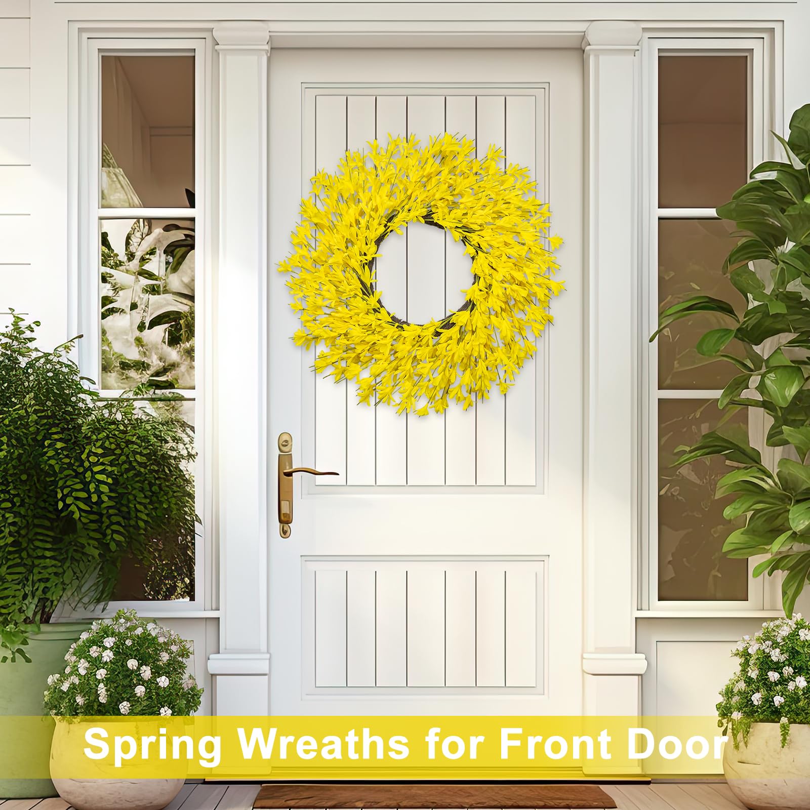 LZNPA minimalist spring wreath enhances any room with sleek charm.