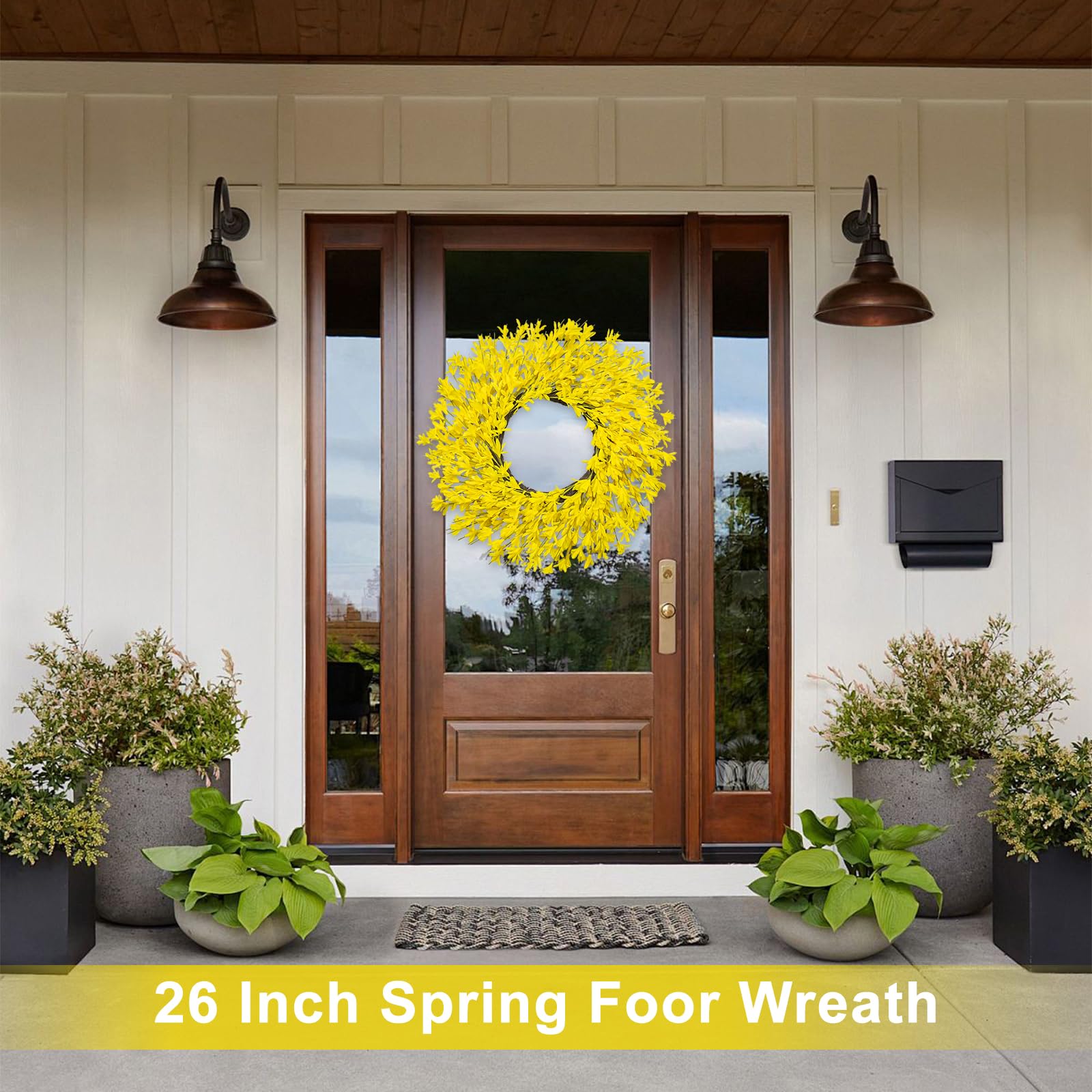 LZNPA spring wreath doubles as wedding wall decor.