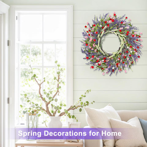 LZNPA large lavender wreath for wedding decor durable and reusable