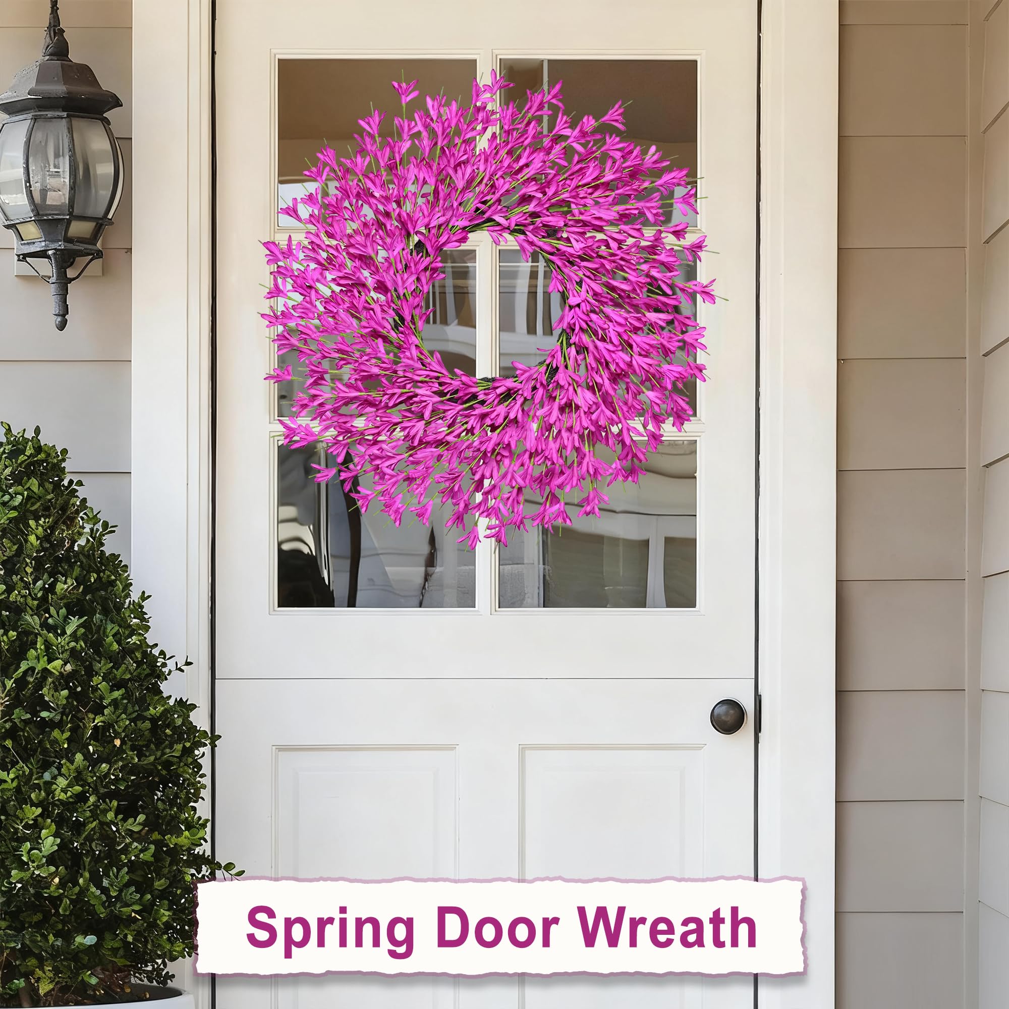 LZNPA 26-inch wreath displayed on wall or door for a bold focal point.