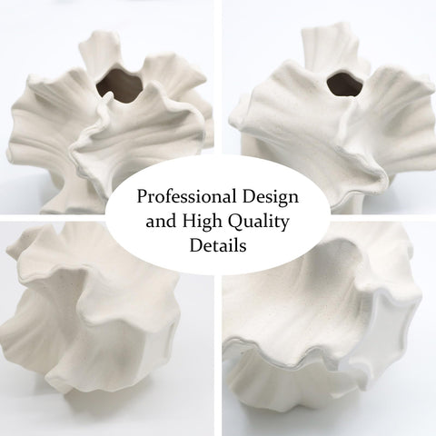 LZV flower-shape vase pair elevates wedding or party decor.