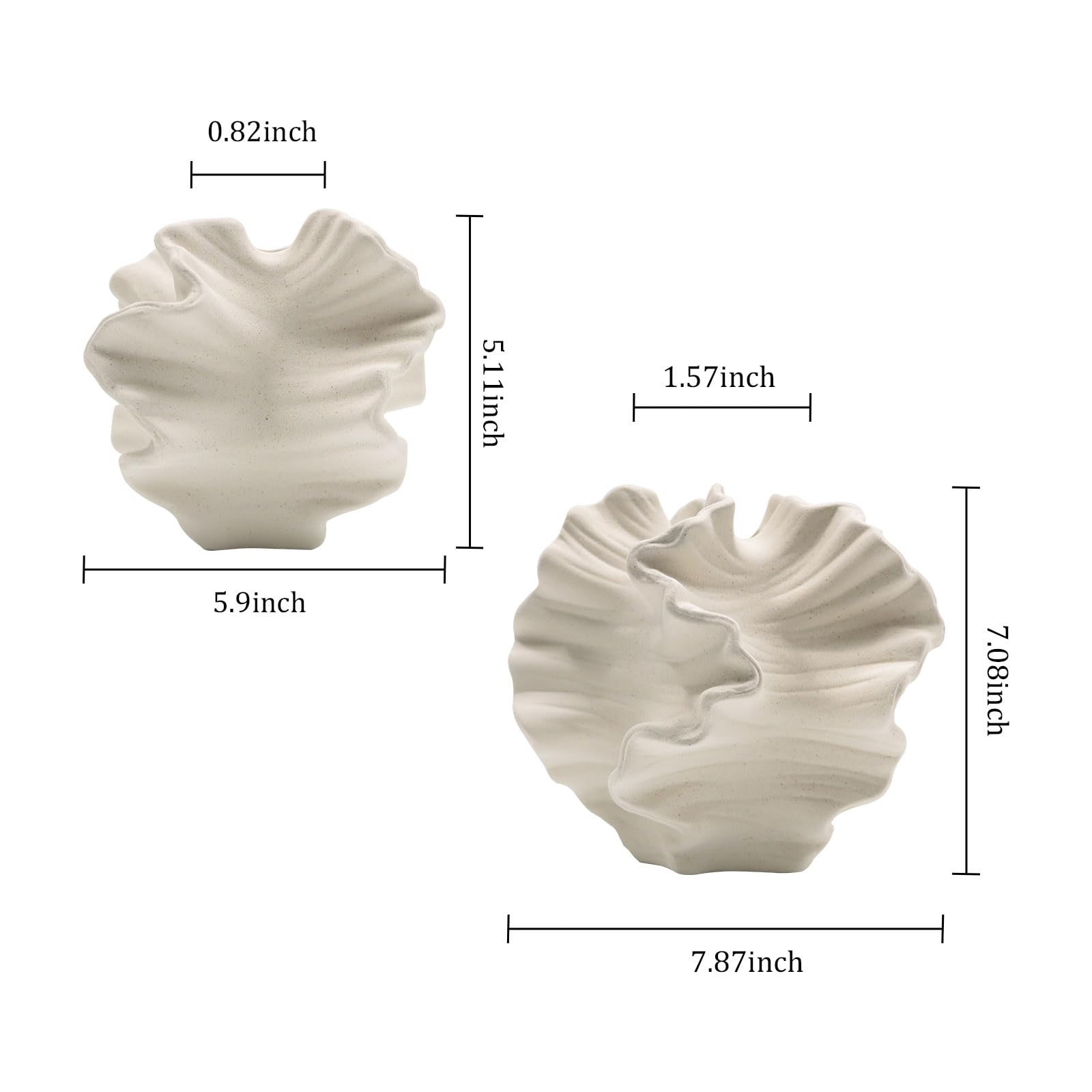 LZV ceramic vases hand-finished with smooth surface for elegant display.