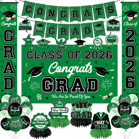M AMFEOV congrats-grad-banner enhances entry décor with a festive focal point.