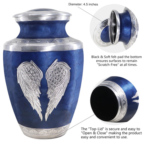 M MEILINXU decorative funeral urn suitable for display and remembrance.