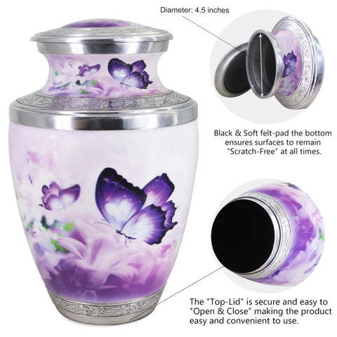 M MEILINXU urn displayed on a home shelf for a serene tribute.