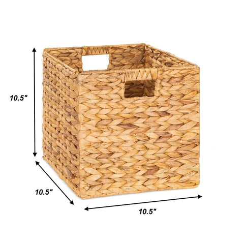 M4DECOR 10.5-inch cube front on shelf for quick access.