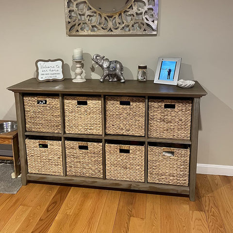 M4DECOR basket with handles on shelf for easy pull-out.