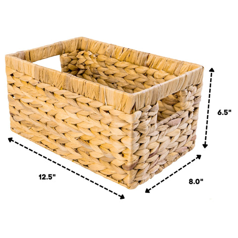 Handwoven wicker baskets from M4DECOR with built-in handles for easy transport