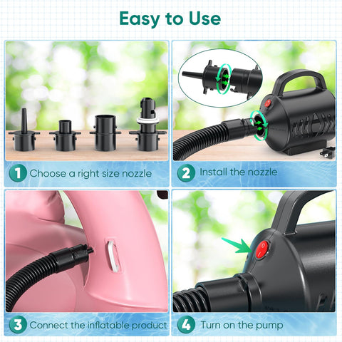 MAACLOUD electric air pump durable motor ensures long-lasting performance.