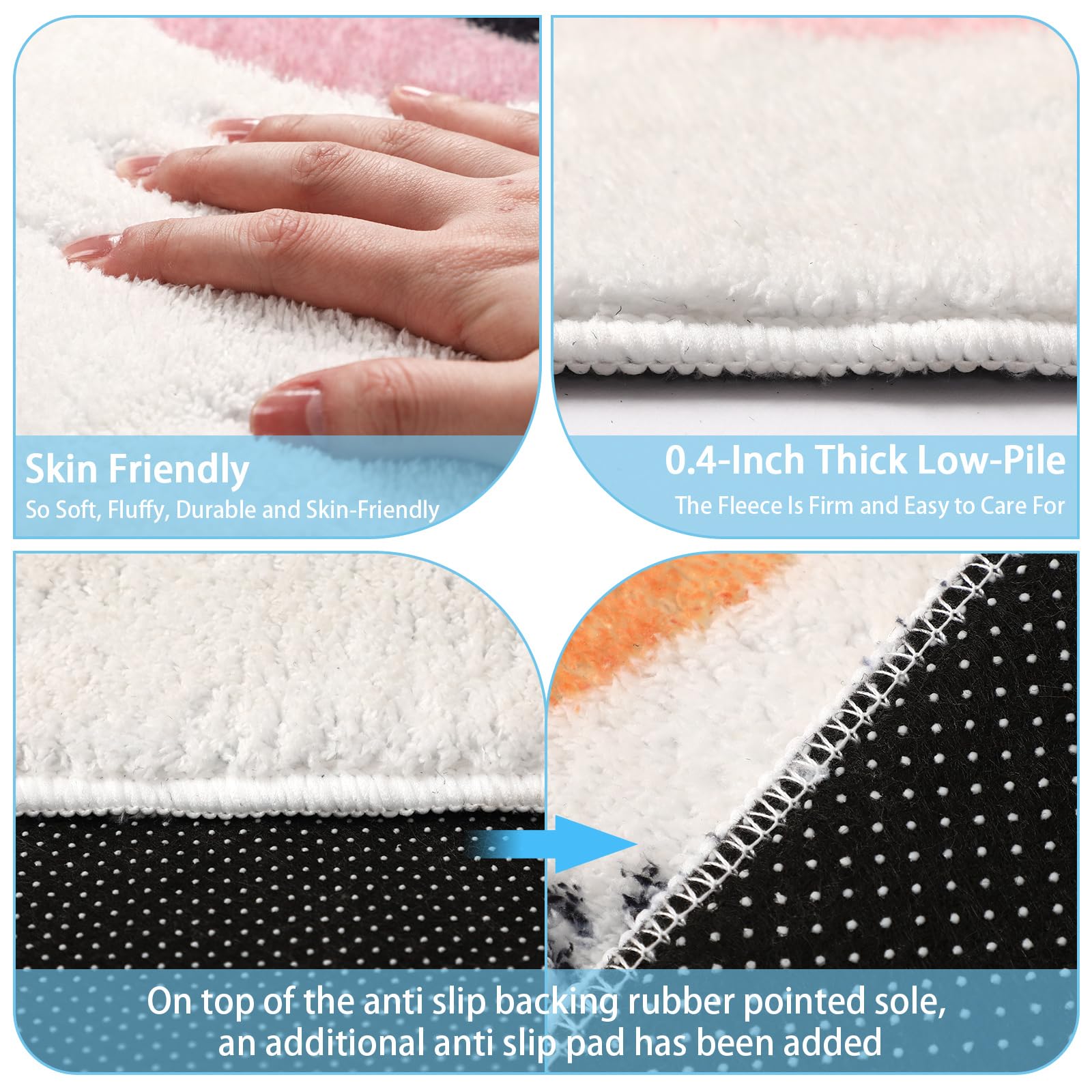 Maasechs soft fluffy classroom rug ideal for reading and play activities.