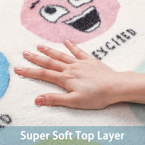 Maasechs soft-fluffy classroom rug offers a comfortable study and play surface.