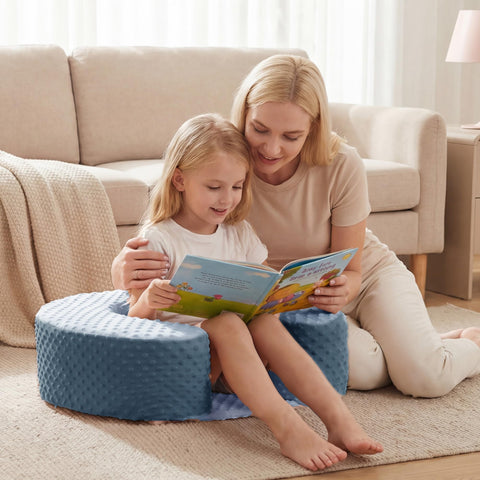 MABOZOO plush fabric cushion close-up highlights sensory-friendly raised texture for tactile play.