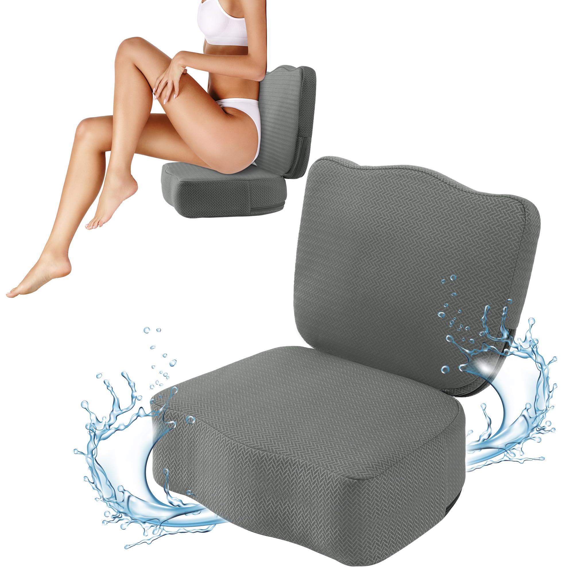 MABOZOO hot tub booster seat front view with weighted design for stable water seating