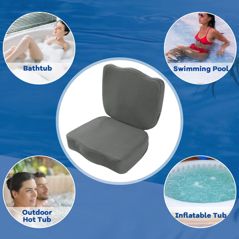 MABOZOO hot tub booster seat gray color complements any bathroom or poolside setup